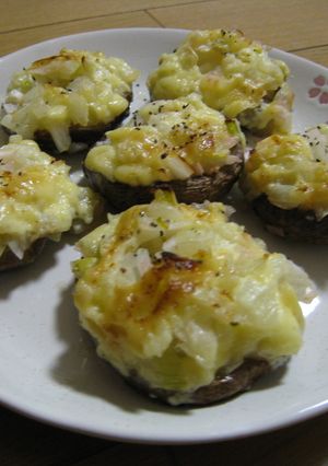 トースター5分 椎茸の玉ねぎonマヨ焼き-レシピのメイン写真