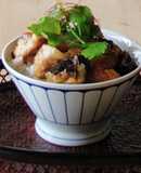 カリカリ豚&ナス辛旨丼★昼ご飯☆1人ご飯