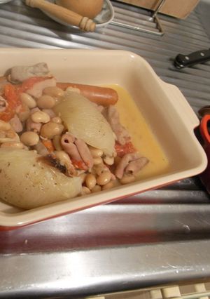 簡単！！　洋風もつ煮込み　クスクス添え-レシピのメイン写真