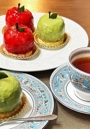 米粉ポム・ルージュ 赤いりんごのケーキ-レシピのメイン写真
