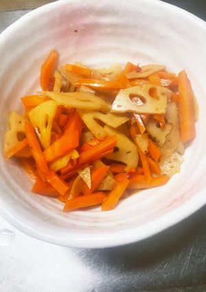 蓮根と人参のきんぴら-レシピのメイン写真