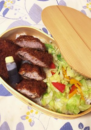 給食レシピdeお弁当③ソースかつ-レシピのメイン写真