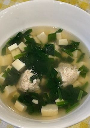 ほうれん草と肉団子の生姜スープ-レシピのメイン写真