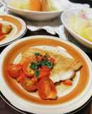 カレイのムニエル マスタードソース