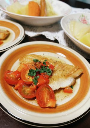 カレイのムニエル マスタードソース-レシピのメイン写真