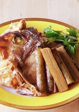 100円以下☆豪華な真鯛アラ煮★ごぼう-レシピのメイン写真