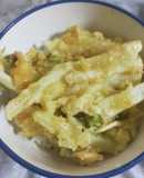 節約レシピ！じゃがいものチーズかき揚げ丼