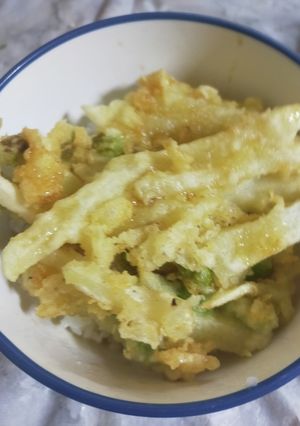 節約レシピ！じゃがいものチーズかき揚げ丼-レシピのメイン写真