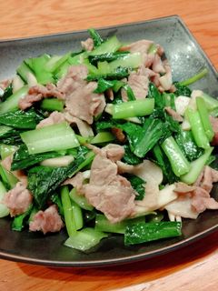 小松菜と豚肉とエリンギの炒め物-レシピのメイン写真