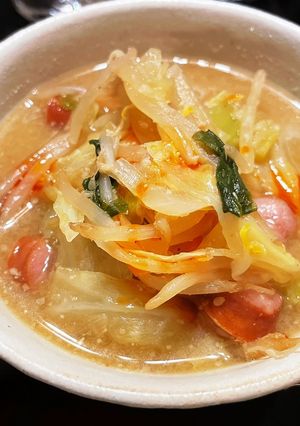 白ワインのお供に!もやしの濃厚味噌スープ-レシピのメイン写真