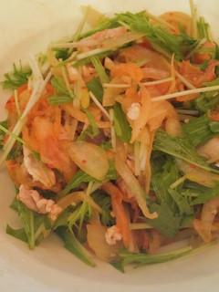 水菜と豚しゃぶ肉のキムチ和え-レシピのメイン写真