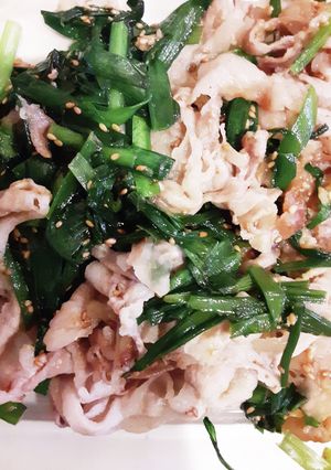 豚バラ肉とニラの味噌炒め-レシピのメイン写真