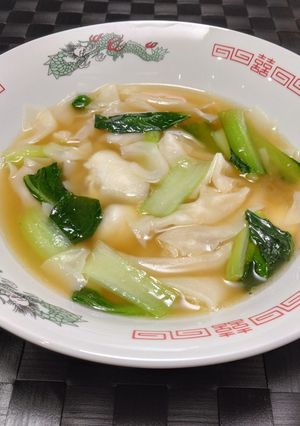 美人レシピ 鶏肉と小松菜のワンタンスープ-レシピのメイン写真
