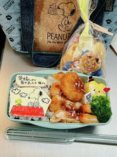 毎日高校男子弁当 スヌーピー キャラ弁-レシピのメイン写真