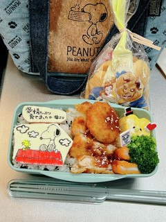 毎日高校男子弁当 スヌーピー キャラ弁-レシピのメイン写真