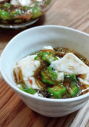 オクラ・豆腐・もずくのさっぱり和え-レシピのメイン写真