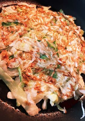 超簡単！キャベツと長芋deお好み焼きッ-レシピのメイン写真