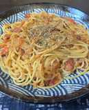 スパゲティ・柿のクリームソース