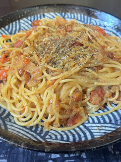 スパゲティ・柿のクリームソース-レシピのメイン写真