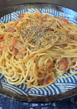 スパゲティ・柿のクリームソース-レシピのメイン写真
