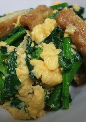 菜の花とさつま揚げの玉子炒め-レシピのメイン写真