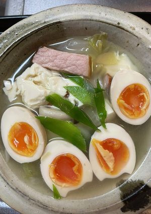 超簡単生姜たっぷりロースハム鶏だし鍋-レシピのメイン写真