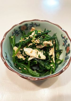 春菊ナムル(ササミ入り)-レシピのメイン写真