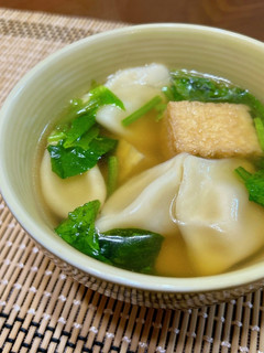水餃子と絹あげの中華スープ-レシピのメイン写真