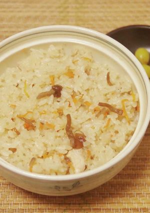 ナメコ炊き込みご飯-レシピのメイン写真