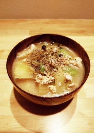 キャッサバとキャベツの味噌汁-レシピのメイン写真