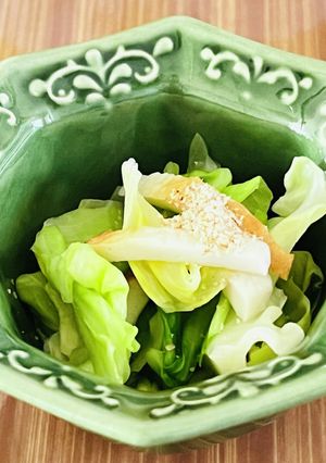 キャベツとちくわのレンジで簡単過ぎ万能菜-レシピのメイン写真