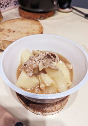 長芋と豚肉の炒め煮-レシピのメイン写真