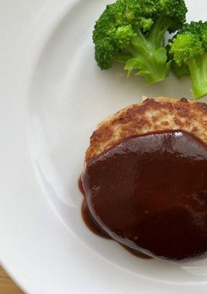 れんこん皮ごとハンバーグ-レシピのメイン写真