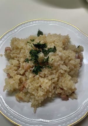 【洋風炊き込み】ベーコンガーリックご飯-レシピのメイン写真