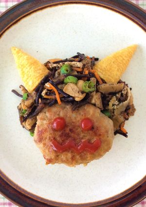 【幼児食】シャキシャキ鬼ハンバーグ-レシピのメイン写真