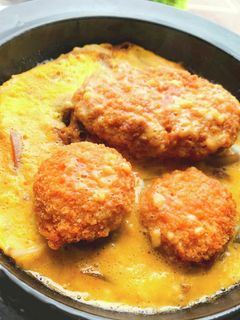 レンチン6分で♡卵とじコロッケ丼-レシピのメイン写真