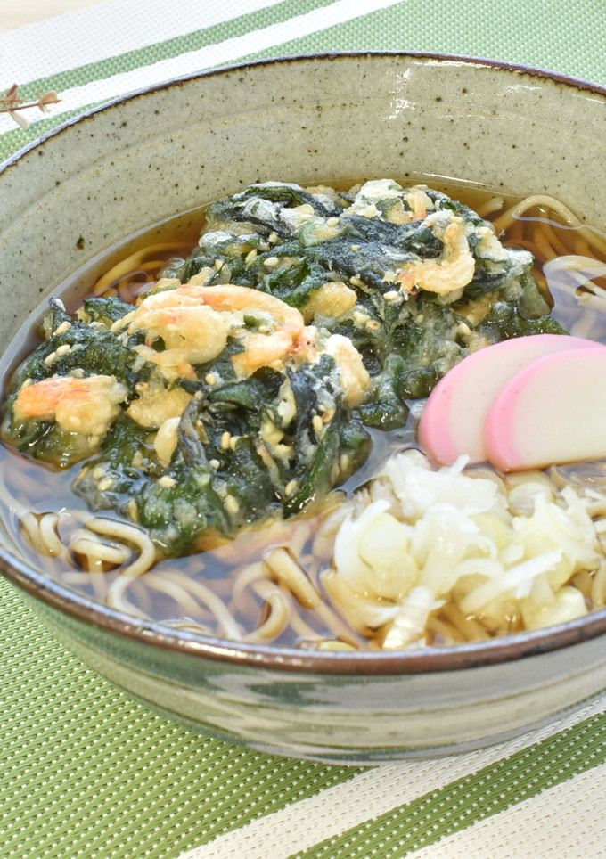 わかめと釜揚げ海老のかき揚げそば-レシピのメイン写真