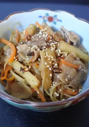 ボリュームおかず♪ 豚じゃがきんぴら❀-レシピのメイン写真