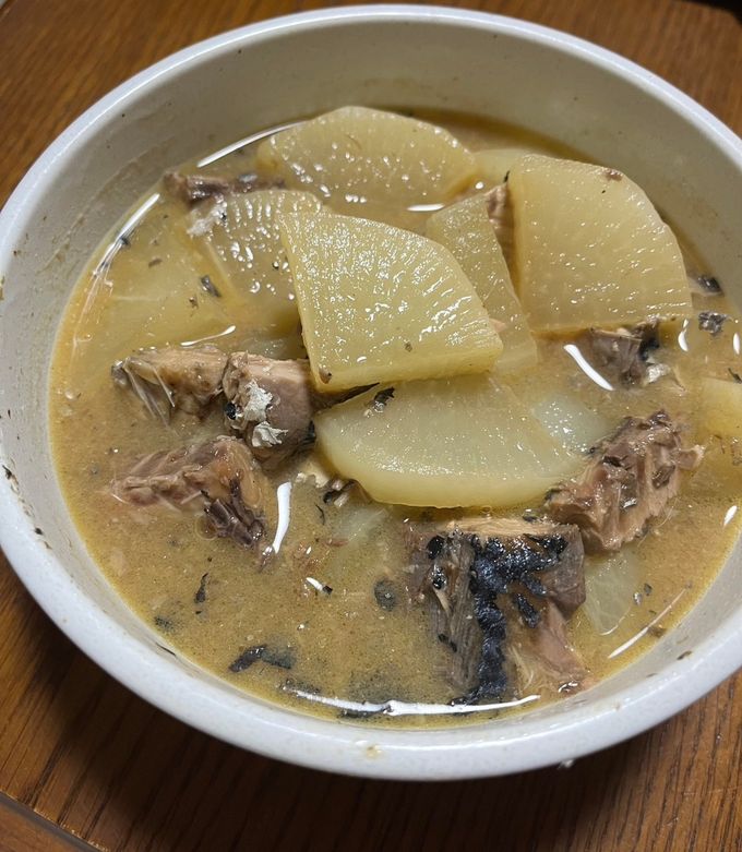 レンジで超簡単！大根とサバ缶の味噌煮-レシピのメイン写真
