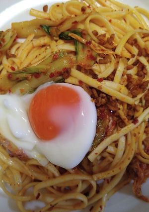 キムチ焼きうどん♪-レシピのメイン写真