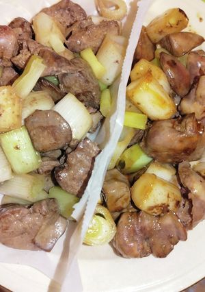 鶏レバー＆長葱の焼き鳥(胡麻油塩・タレ)-レシピのメイン写真
