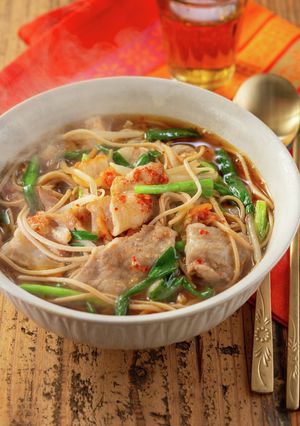 低糖質　大豆麺のキムチチゲそば-レシピのメイン写真