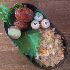 รูปของ JK☆鶏ゴボウご飯弁当♪