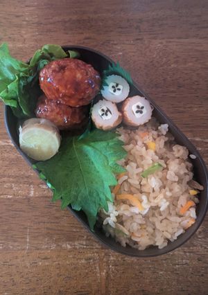 JK☆鶏ゴボウご飯弁当♪-レシピのメイン写真
