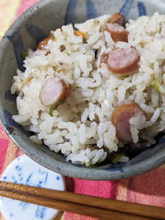 炊飯鍋で洋風おこわ(ピラフ風味)-レシピのメイン写真