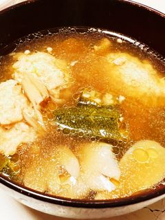 鶏もも肉でつみれスープ-レシピのメイン写真
