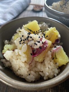 塩昆布だけ!さつまいもごはん-レシピのメイン写真