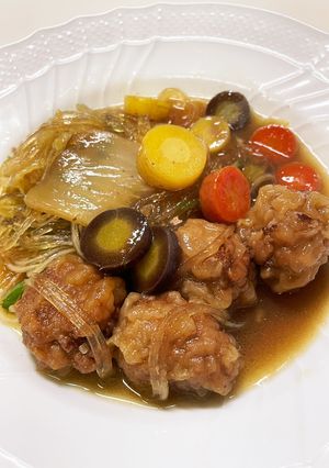 肉団子と白菜春雨スープ-レシピのメイン写真
