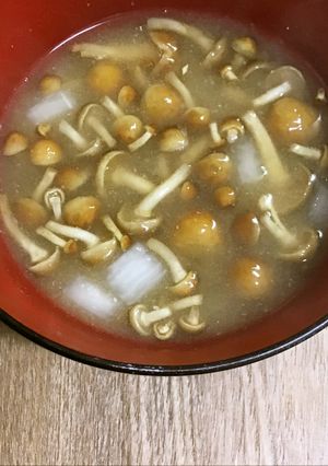 今朝の味噌汁/なめこと大根-レシピのメイン写真
