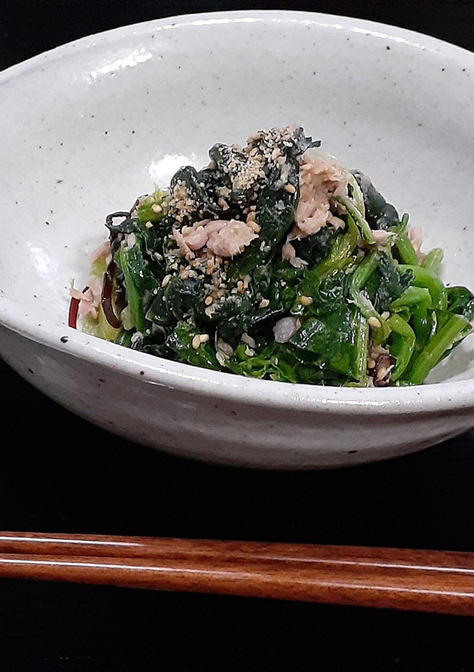 【野菜ソムリエ】ほうれん草のツナ昆布和え-レシピのメイン写真